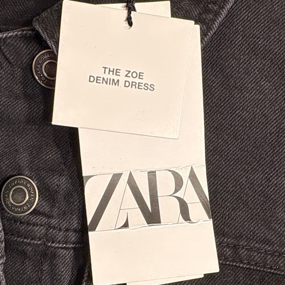 Zara Women's Black Denim Mini Dress - Picture 6 of 11